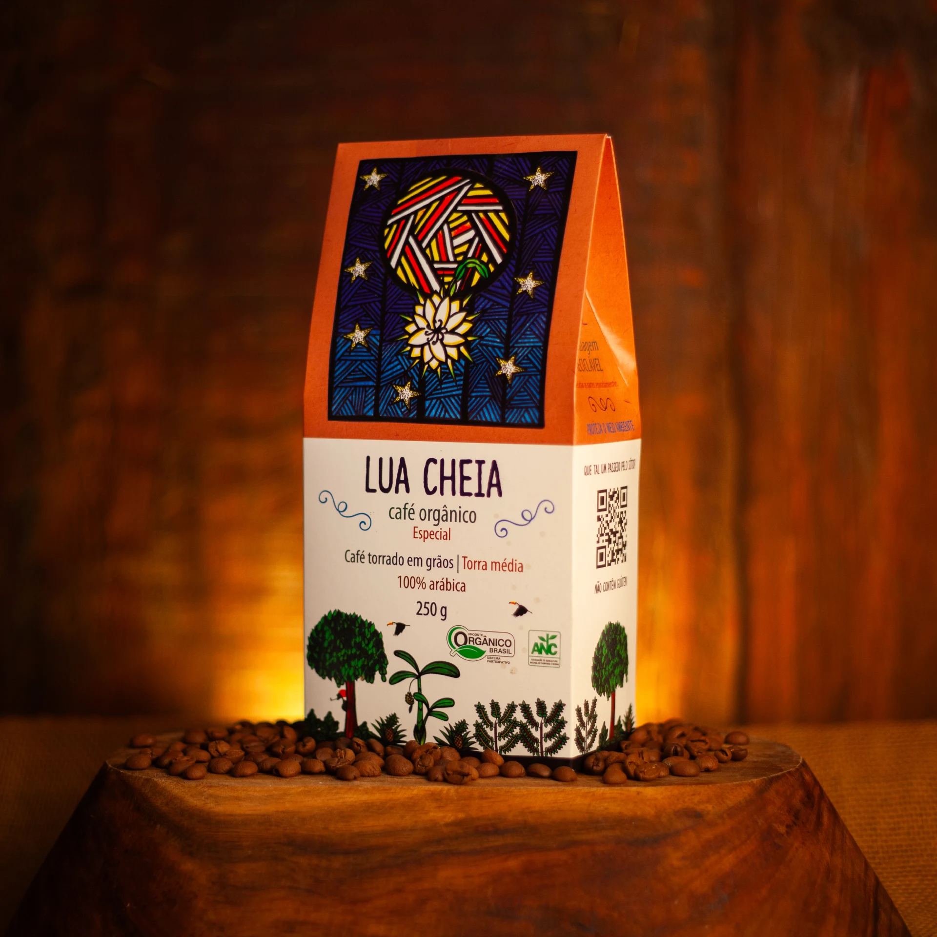 Café Flor da Lua - Lua Cheia Café Orgânico Especial - Embalagem Lua Cheia 250g (Torra Media)