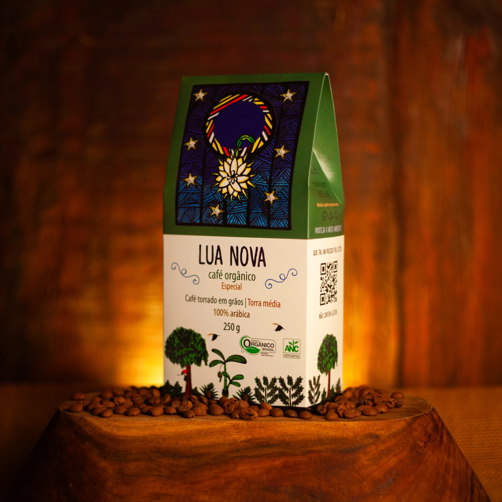 Café Flor da Lua - Lua Nova Café Orgânico Especial - Embalagem Lua Nova 250g (Torra Media)